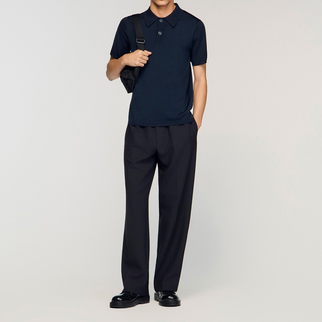 Strick-Poloshirt mit kurzen Ärmeln Sandro Second-Hand photo 2