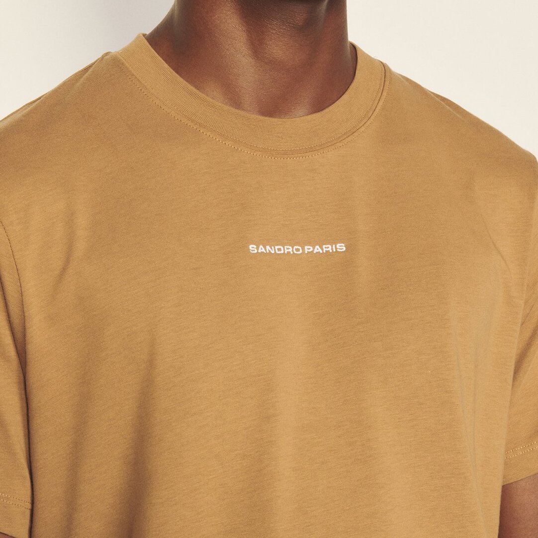 T-shirt with logo embroidery Sandro second-hand photo 4