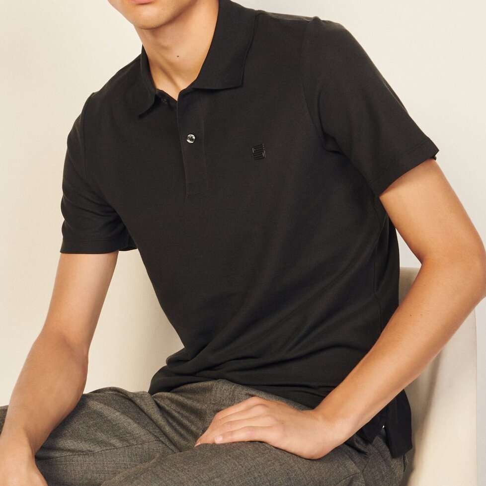 Cotton polo shirt with S logo Sandro second-hand photo 2