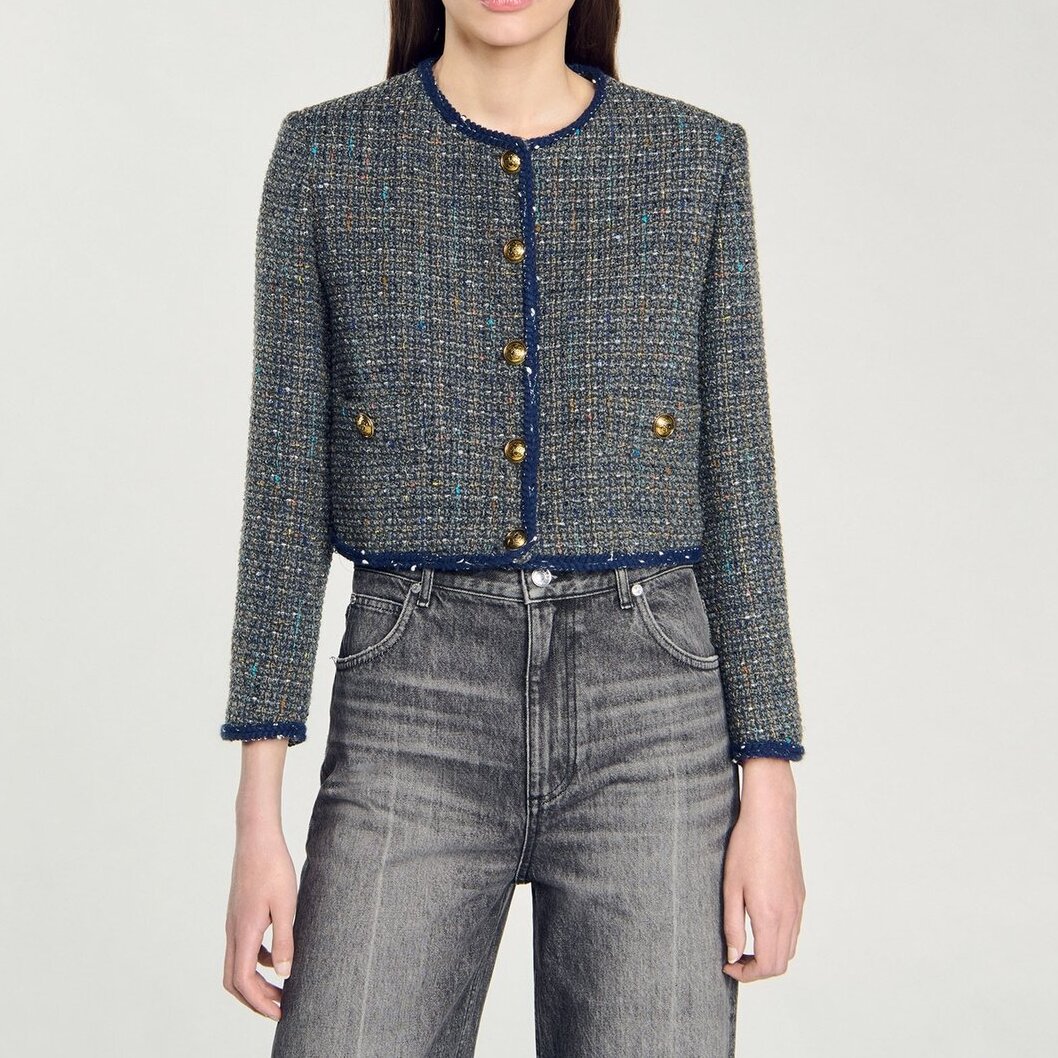 Veste courte en tweed Sandro seconde main photo 7