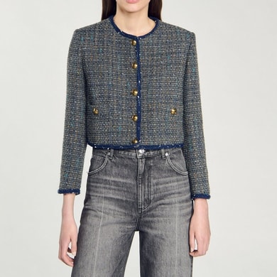 Veste courte en tweed Sandro seconde main photo 2