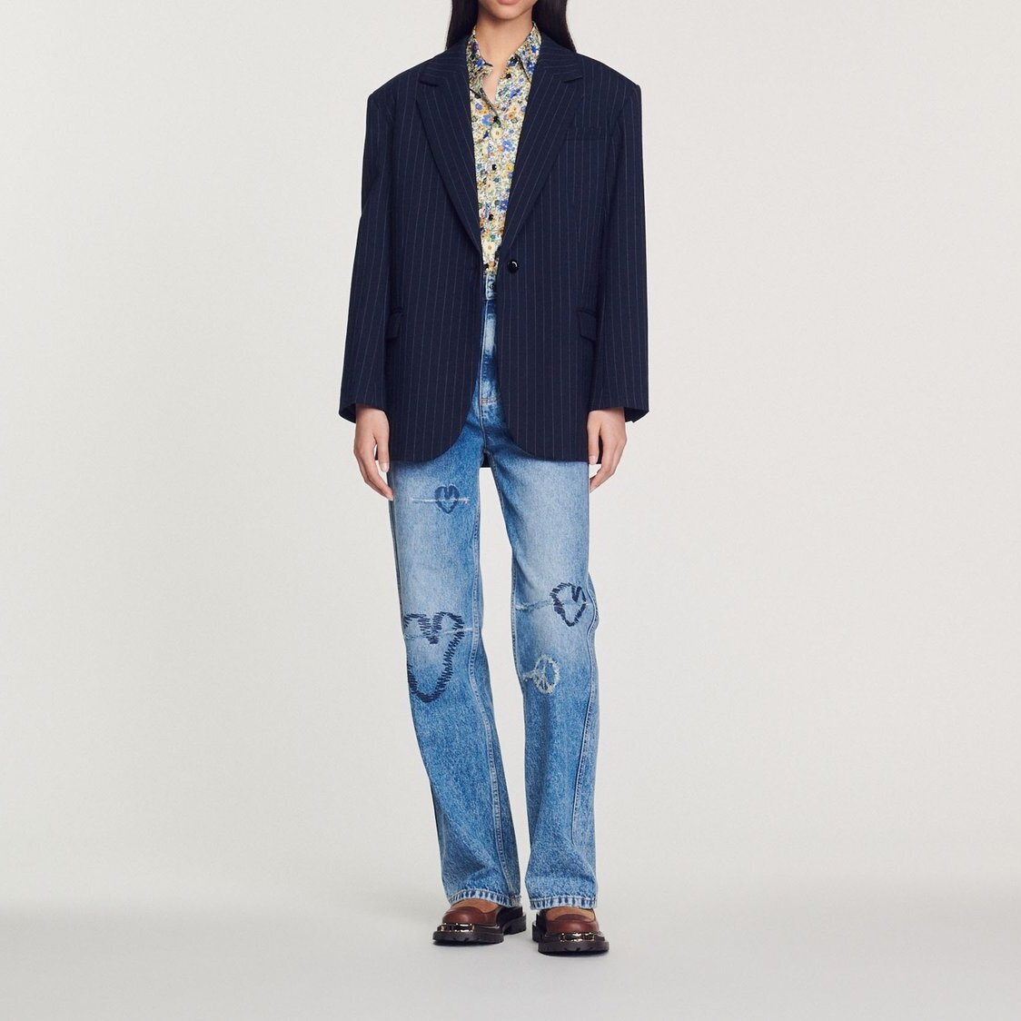 Striped tailored Jacket Sandro second-hand photo 2