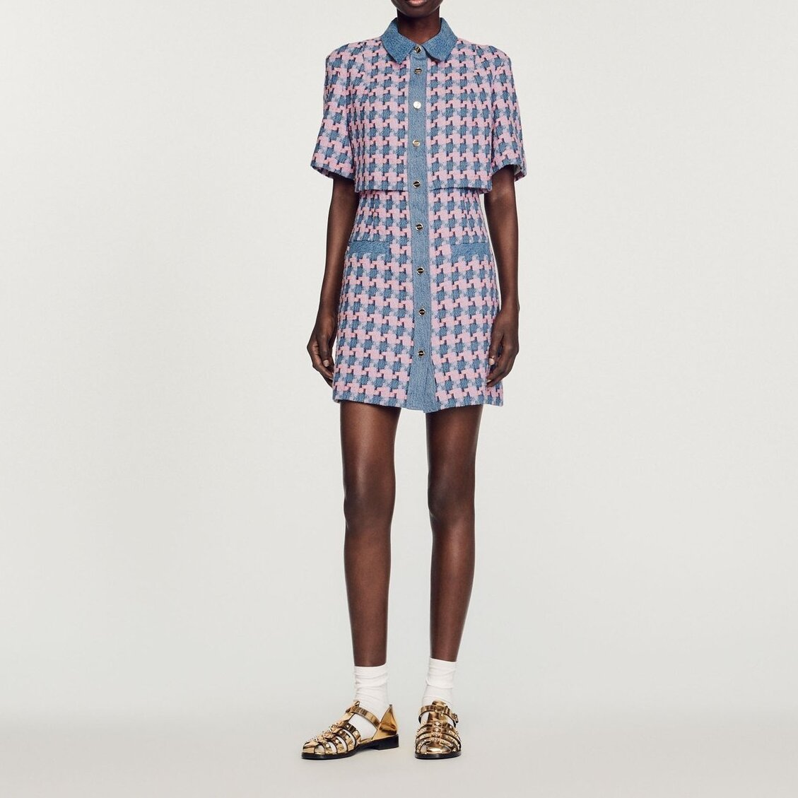 Robe en tweed Sandro seconde main photo 3