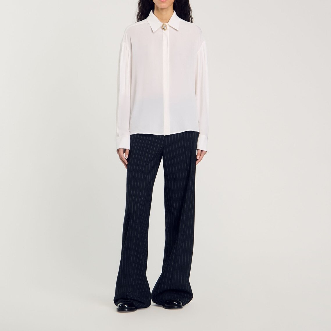 Soepele overhemdblouse zijde Sandro tweedehands photo 2