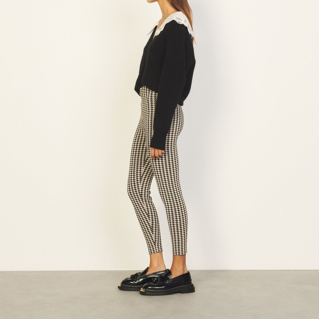 Patterned high-waisted leggings Sandro second-hand photo 3