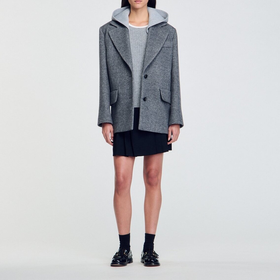 Manteau à capuche amovible Sandro seconde main photo 2