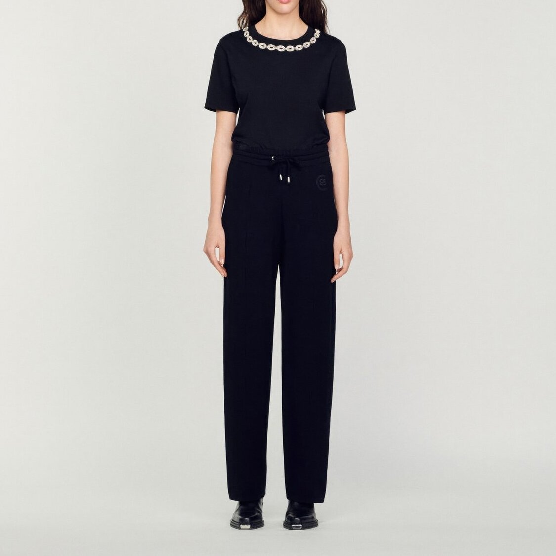Pantalon oversize en Maille Sandro seconde main photo 3