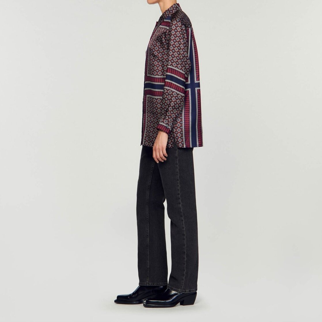 Patterned silk shirt Sandro second-hand photo 6