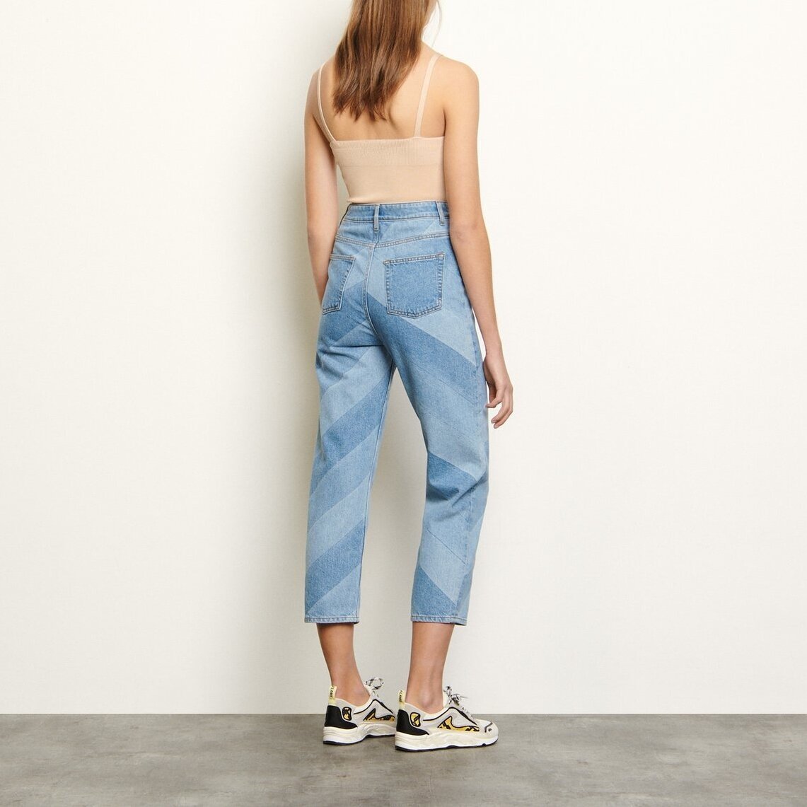 Jeans with diagonal stripes Sandro second-hand photo 1