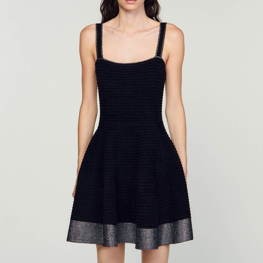 Dress embellished with rhinestones Sandro second-hand photo 3