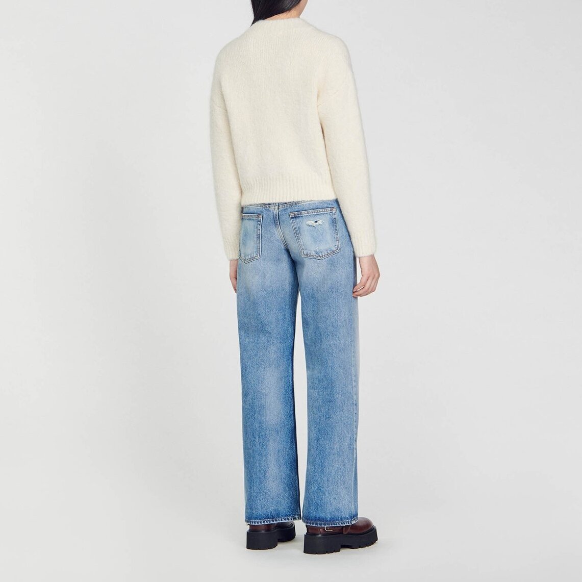 Pull Ecru Sandro seconde main photo 3