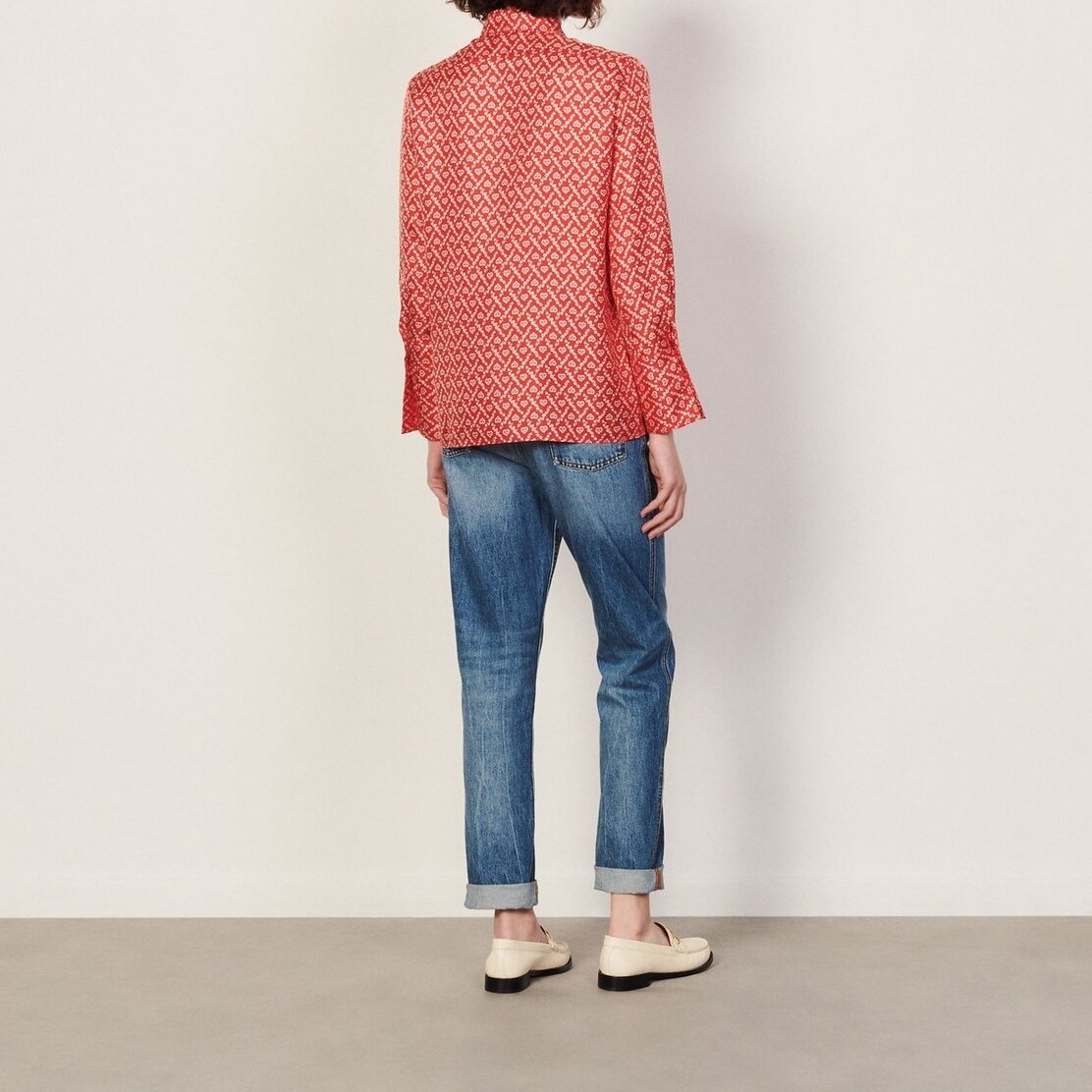 Floaty printed silk shirt Sandro second-hand photo 4