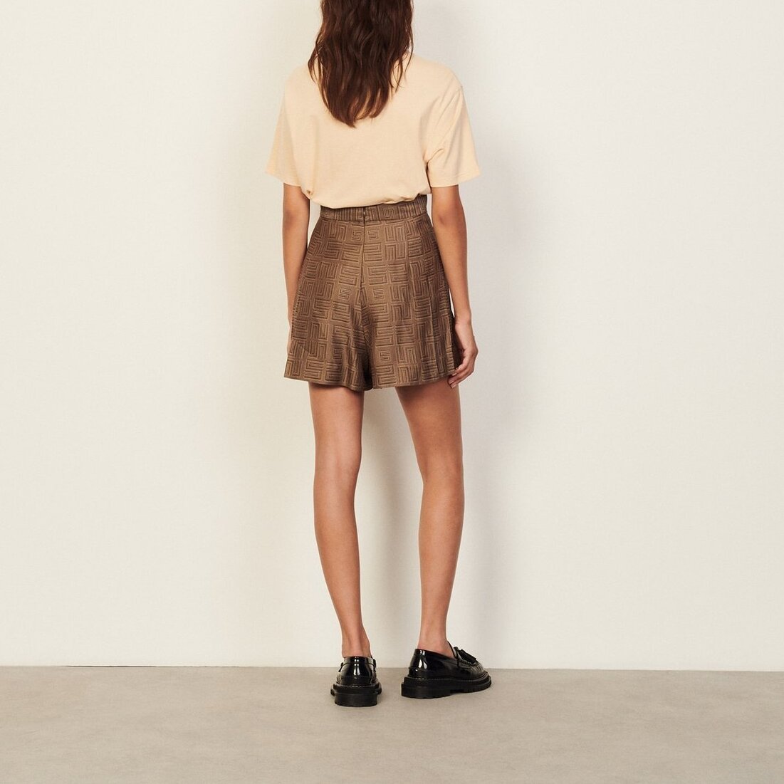 Short patterned jacquard skort Sandro second-hand photo 1
