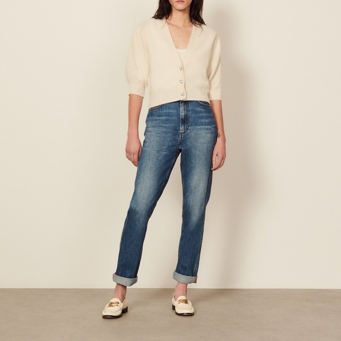 Cardigan en laine Sandro seconde main photo 6