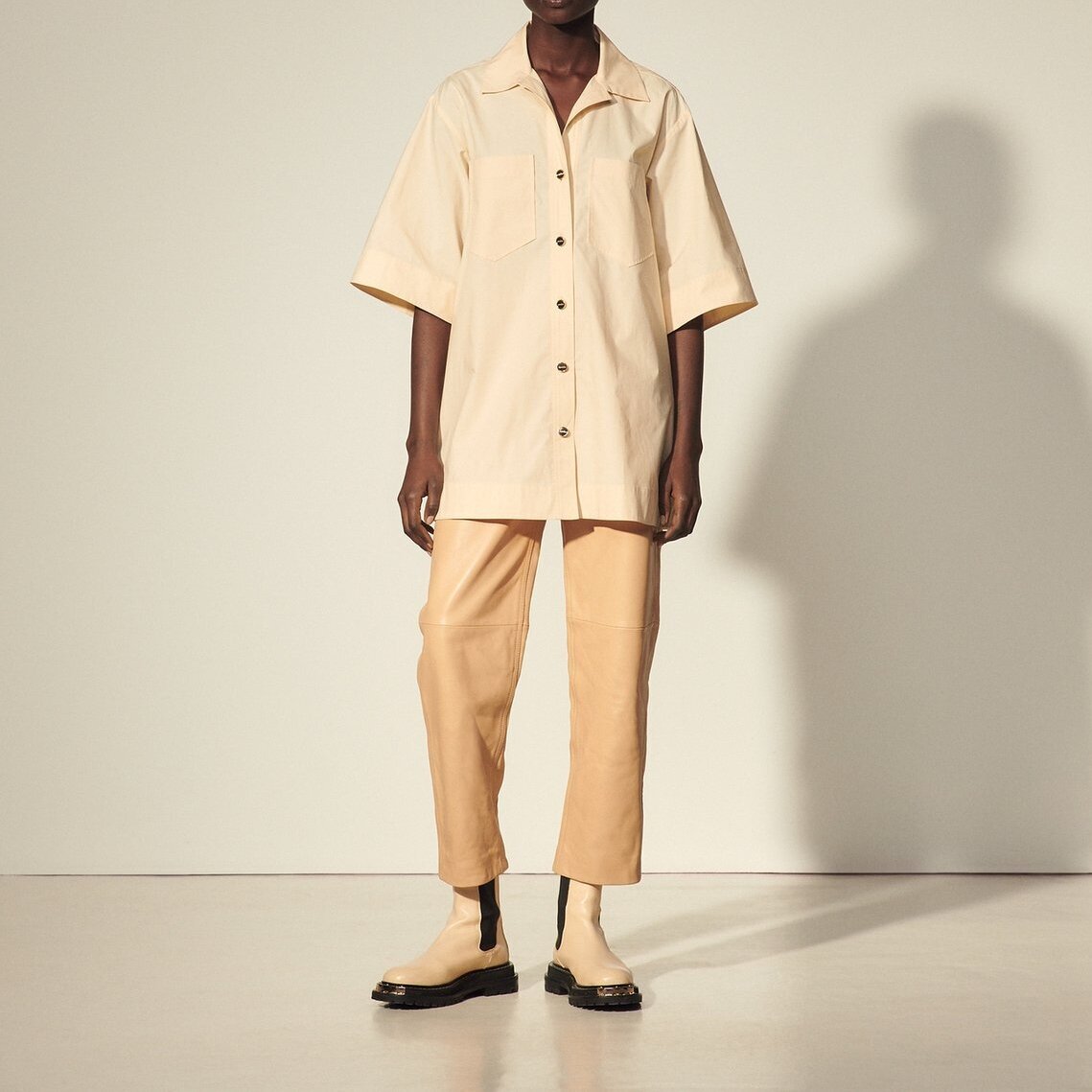 Oversized biologisch katoenen blouse Sandro tweedehands photo 5