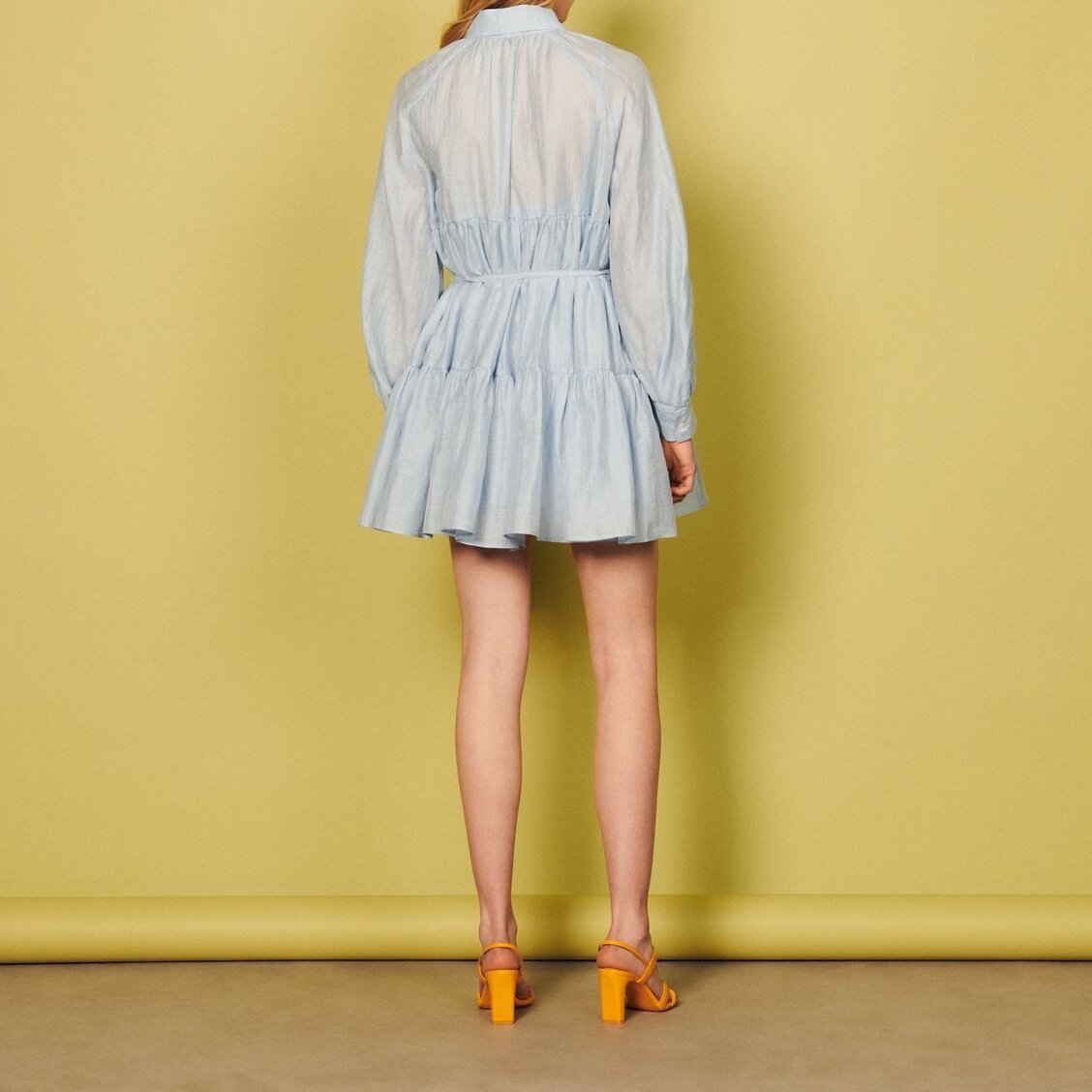 Robe Chemise en lin Sandro seconde main photo 3