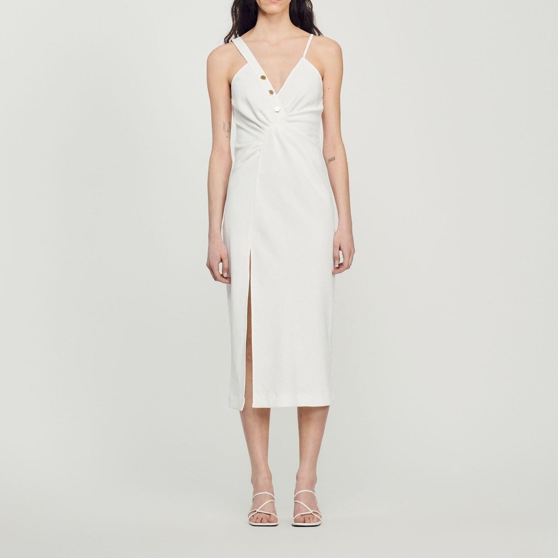Long asymmetric dress Sandro second-hand photo 3