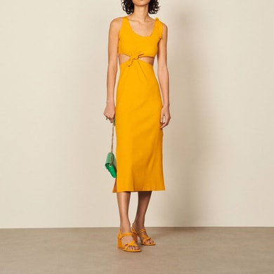 Robe midi ajourée sur les cotés Sandro seconde main photo 2