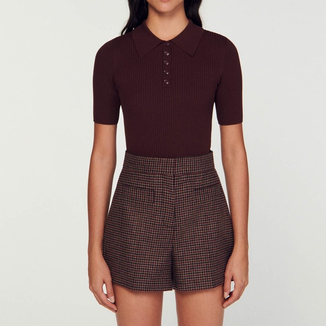 Pull polo manches courtes Sandro seconde main photo 5