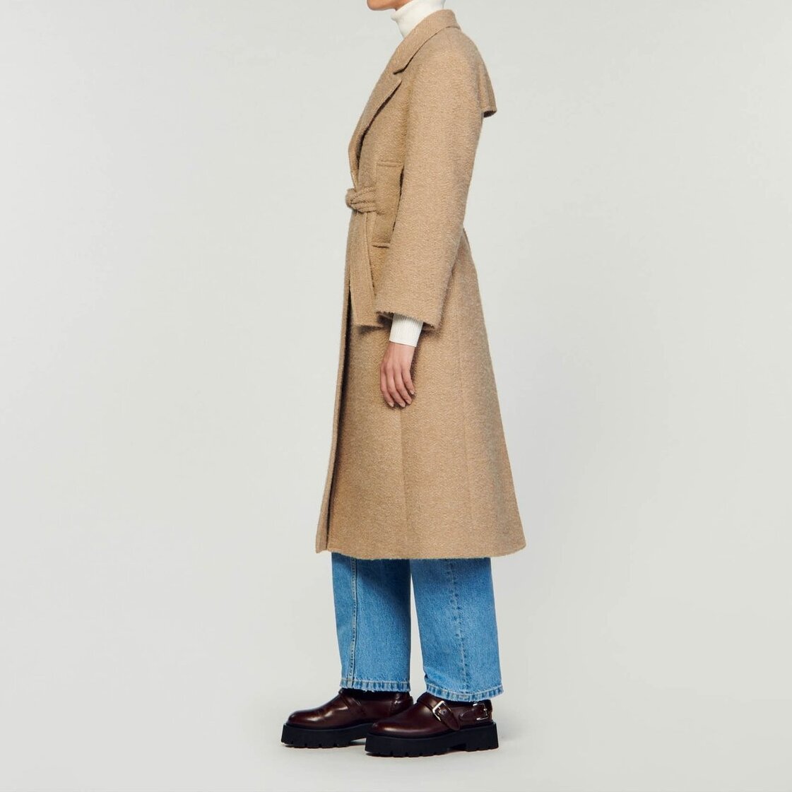 Manteau long bouclé Sandro seconde main photo 7