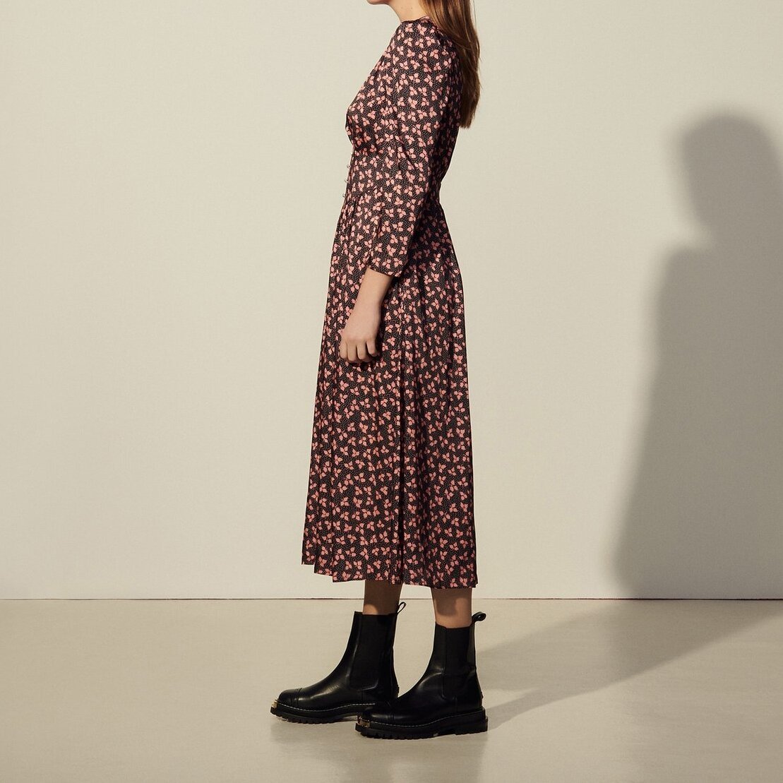 Lange jurk met print Sandro tweedehands photo 2