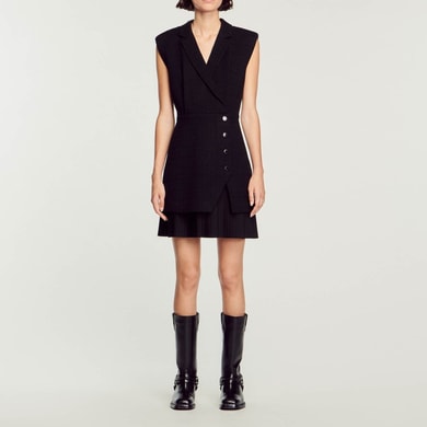Robe plissée en tweed Sandro seconde main photo 2