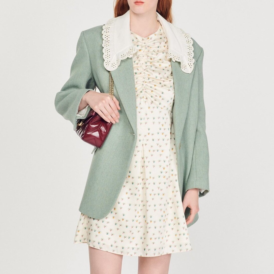 Short dress with Summer Flowers print Sandro second-hand photo 5