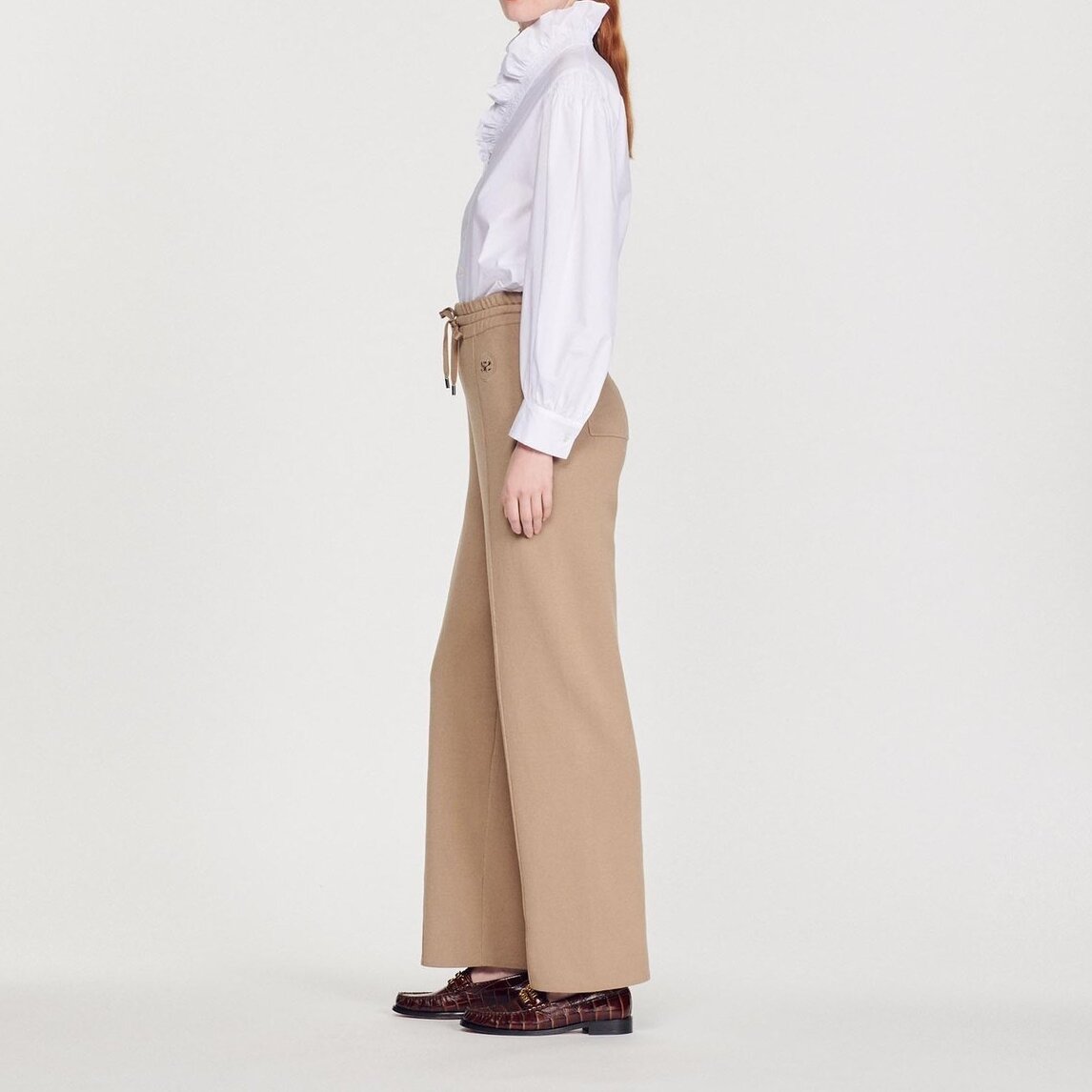 Pantalon oversize en Maille Sandro seconde main photo 4