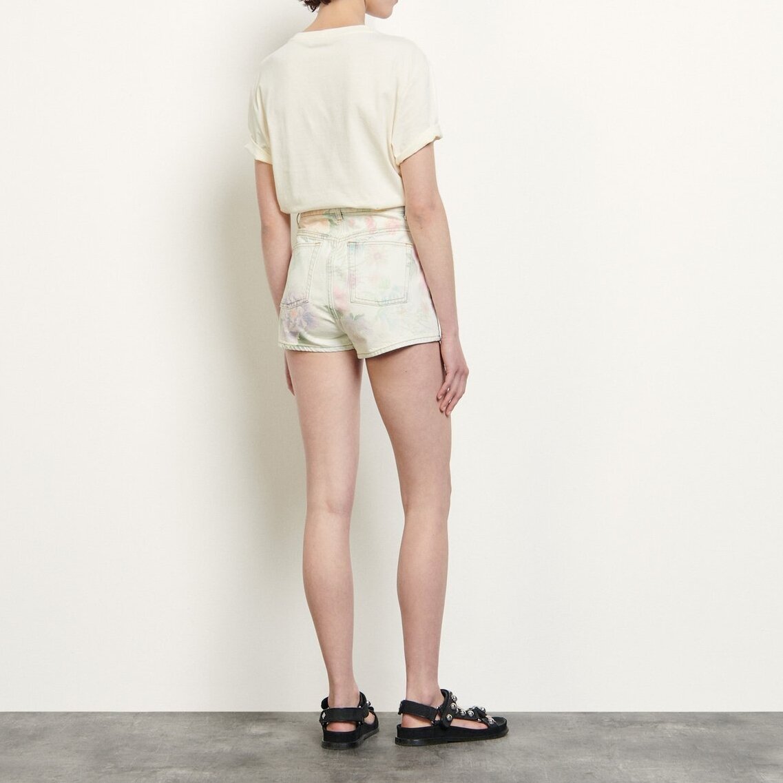 Printed denim Shorts Sandro second-hand photo 2
