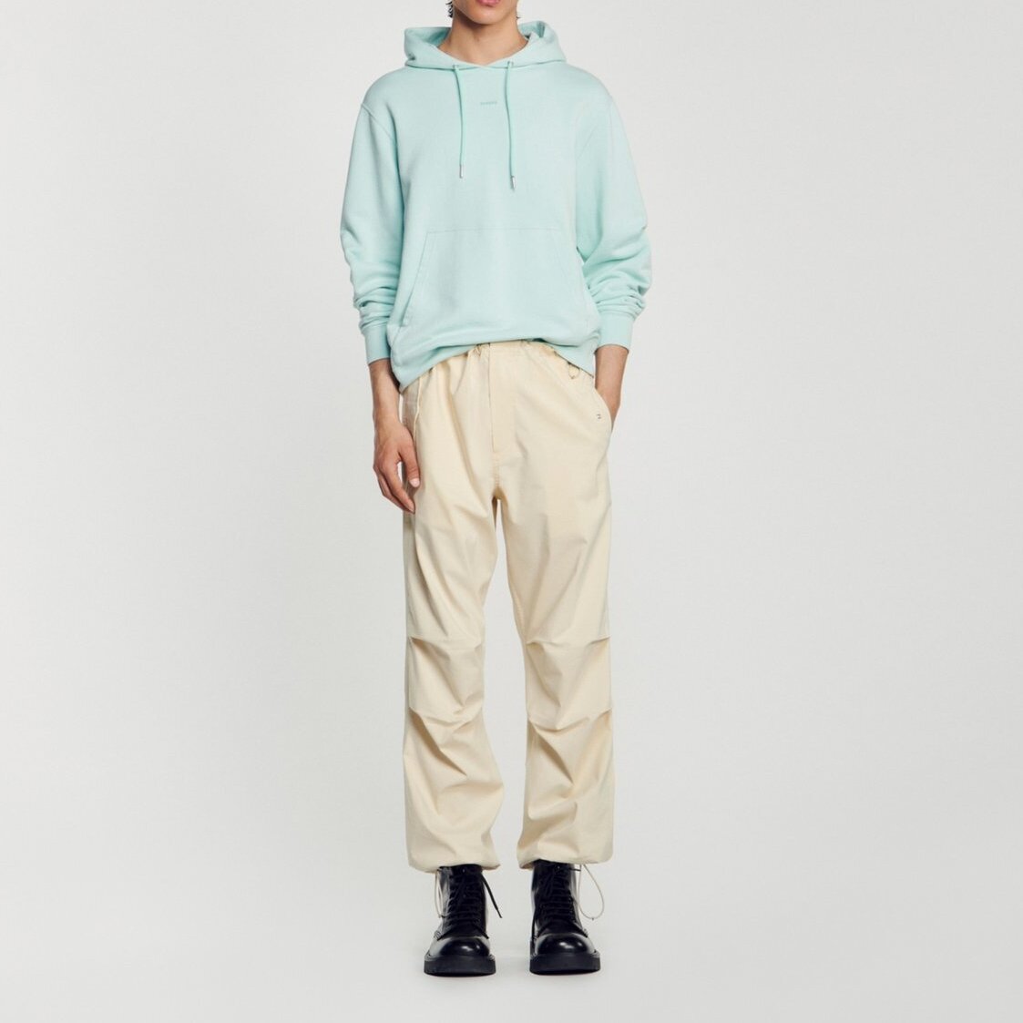 Geborduurde herenhoody van biokatoen Sandro tweedehands photo 2