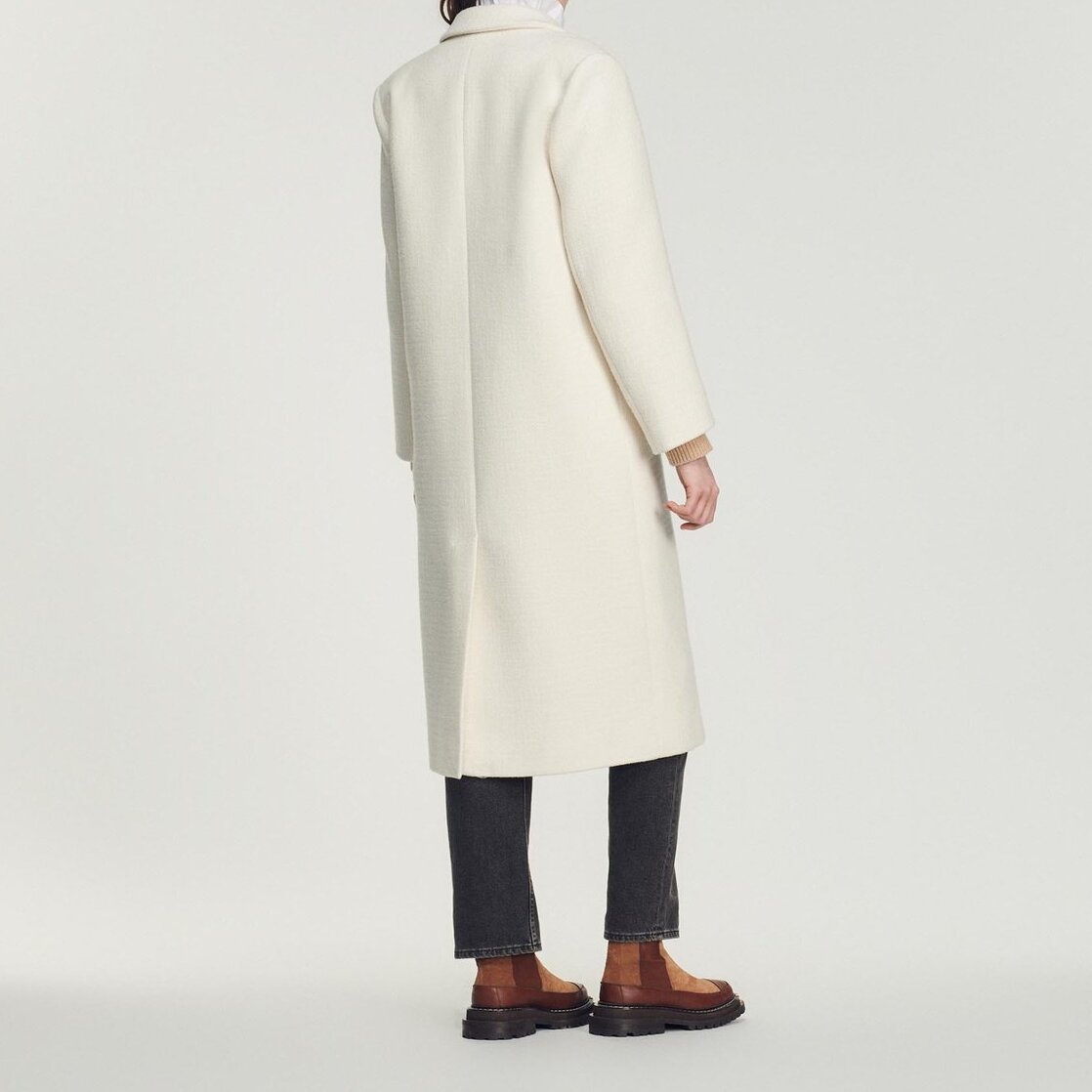 Manteau long à col large Sandro seconde main photo 6
