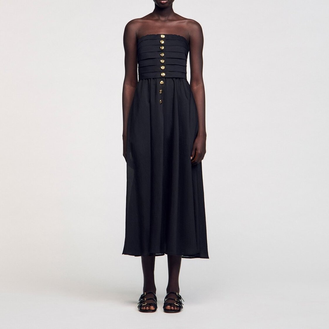 Robe longue bustier Sandro seconde main photo 4