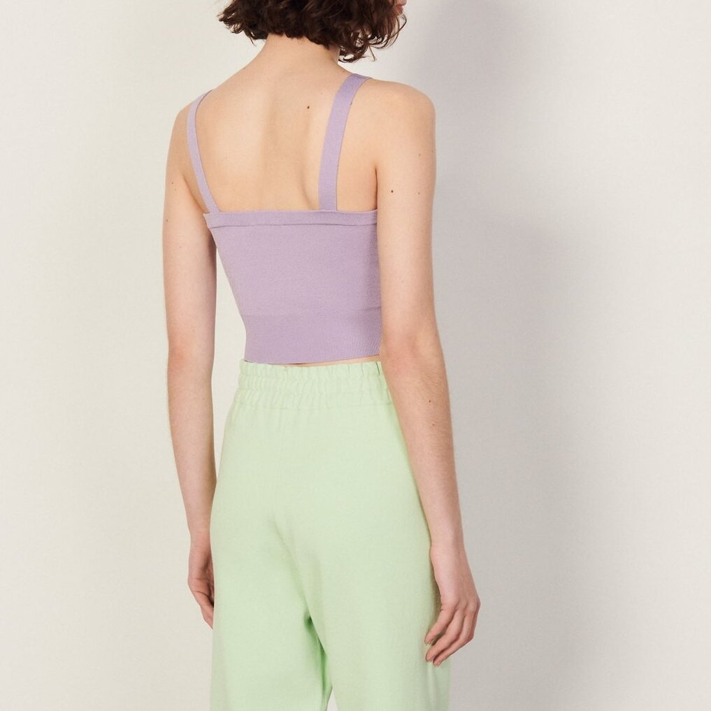 Embroidered knit bra top Sandro second-hand photo 3