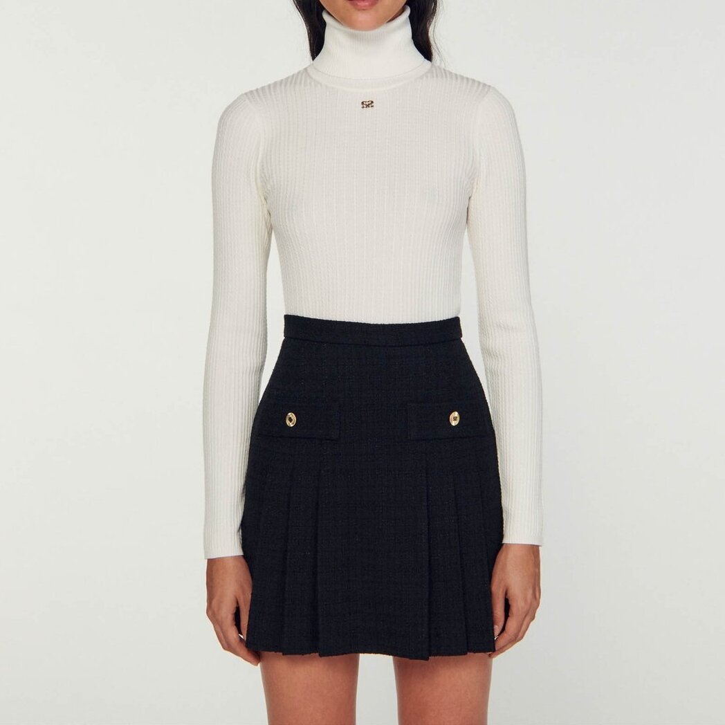 Falda plisada de tweed Sandro segunda mano photo 4