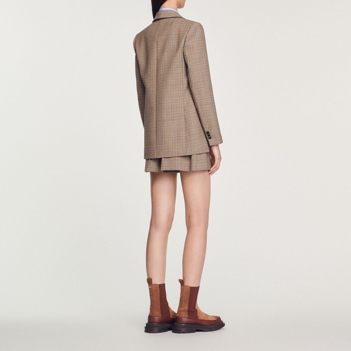 Veste de tailleur à carreaux seconde main