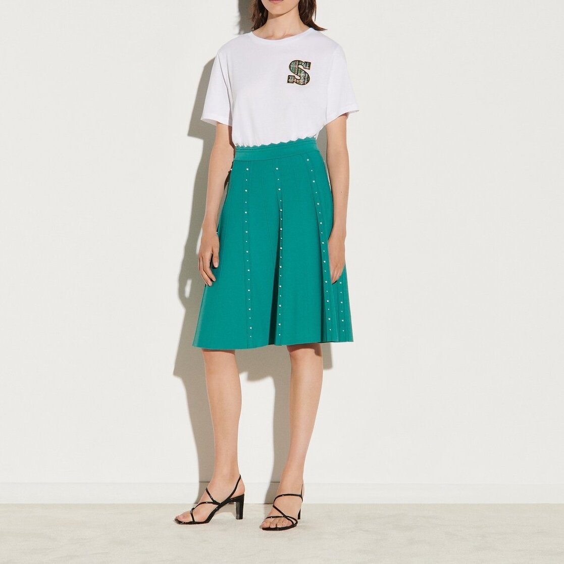 Knit Skirt embellished with beads Sandro tweedehands photo 3
