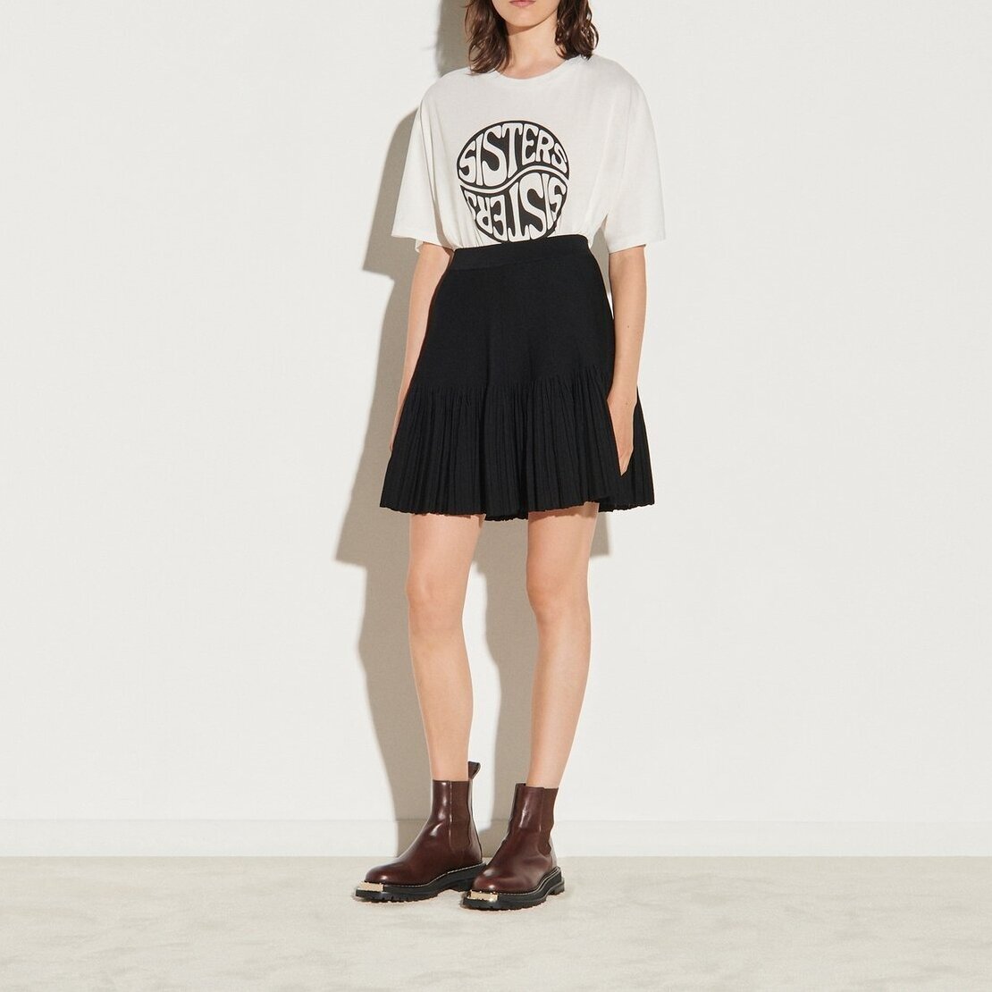 Skater skirt in compact knit Sandro second-hand photo 5