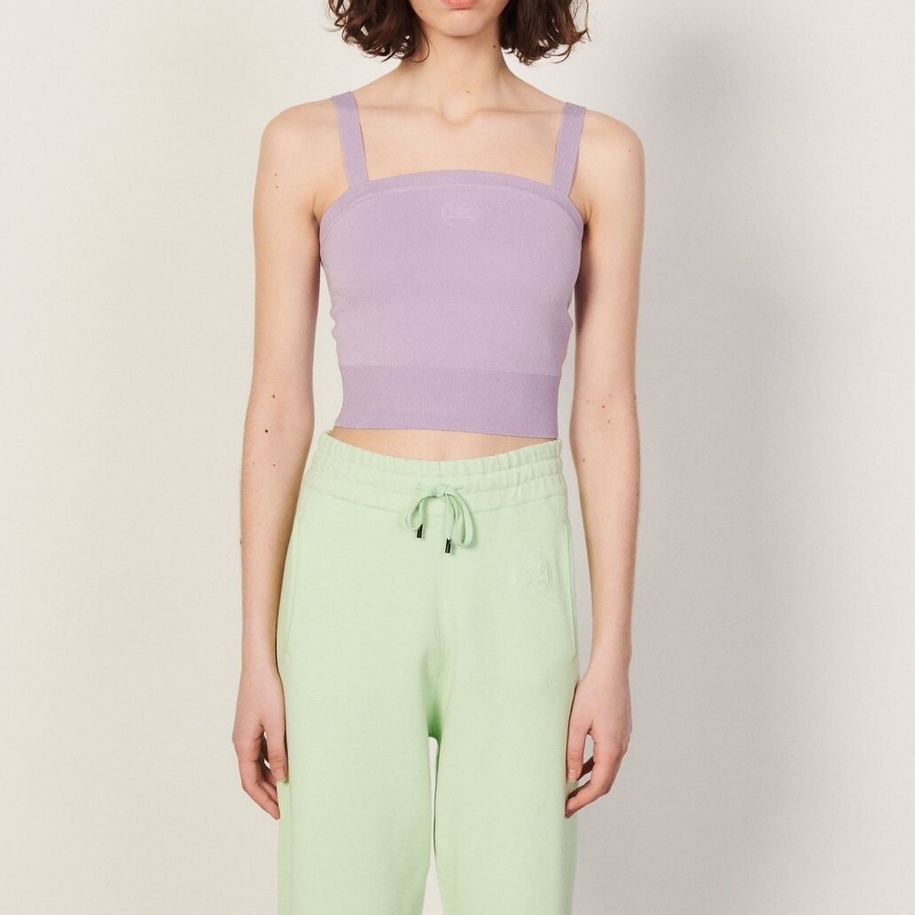 Embroidered knit bra top Sandro second-hand photo 5
