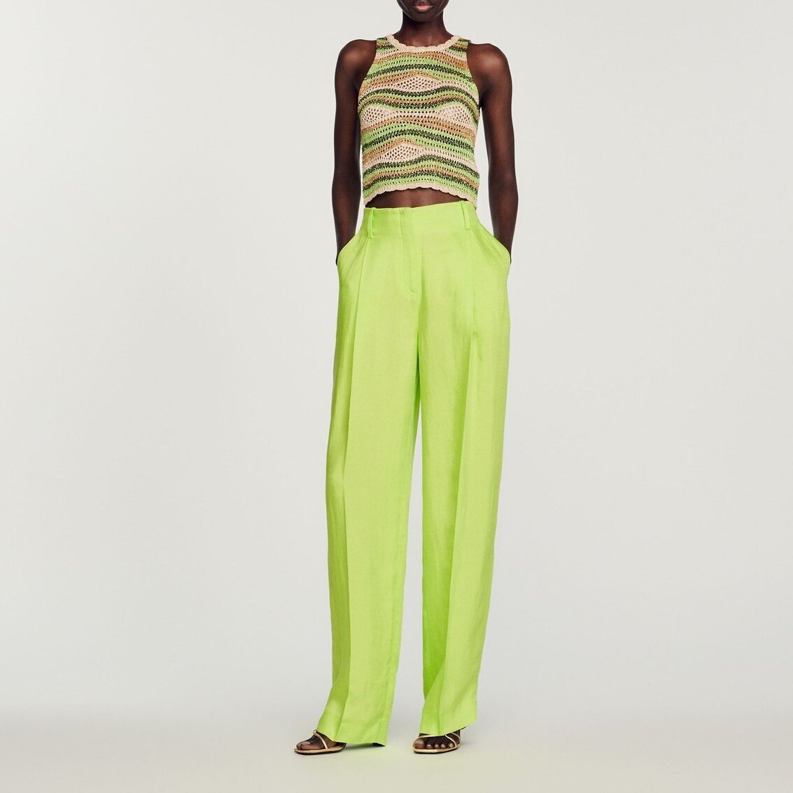 High-waisted Trousers Sandro second-hand photo 2