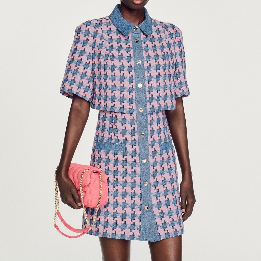Robe en tweed Sandro seconde main photo 5