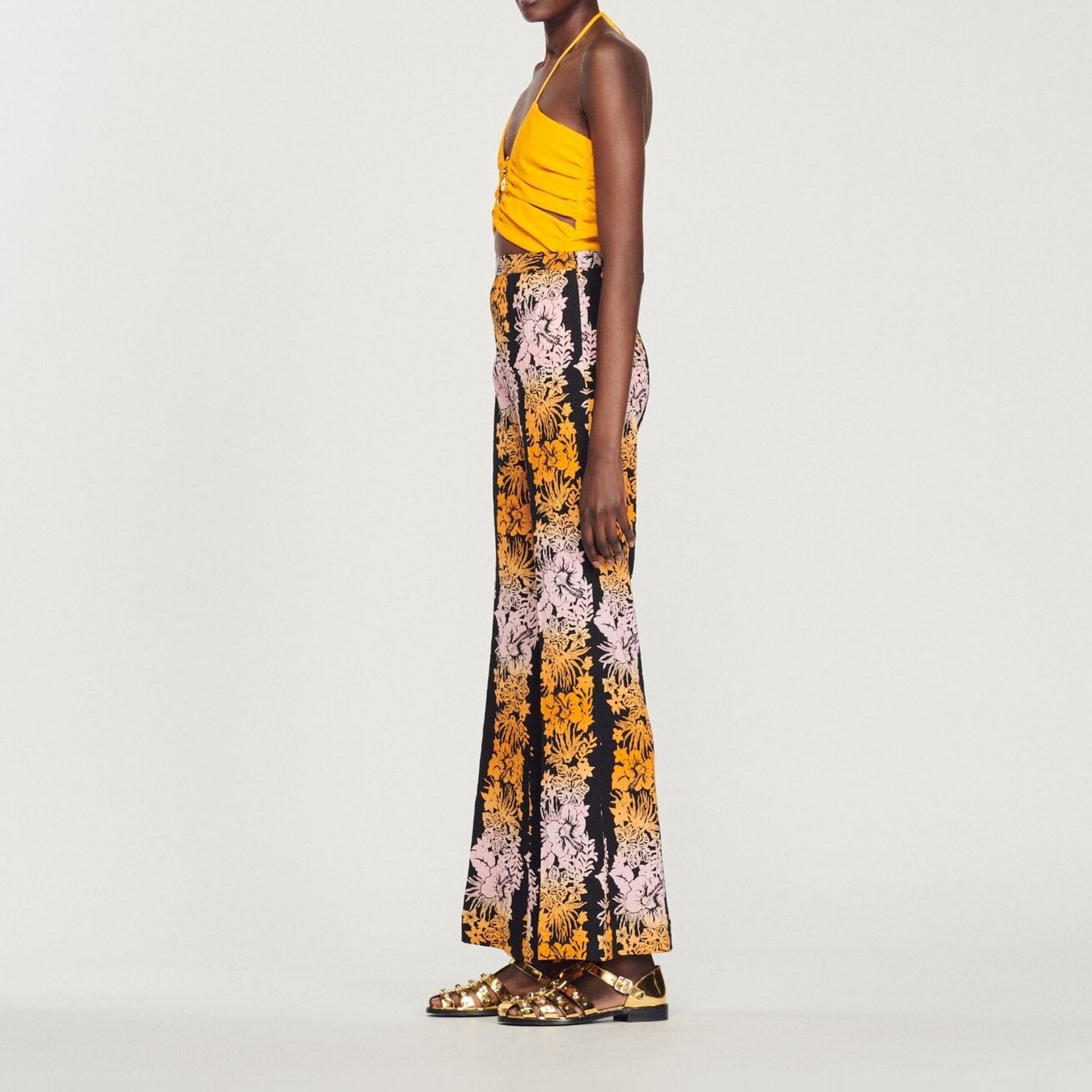 Loose-fit Hawaii print Trousers Sandro second-hand photo 5
