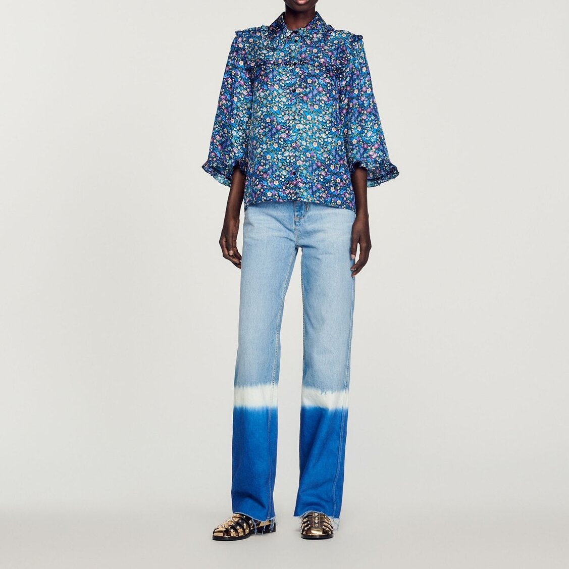 Floral silk shirt Sandro second-hand photo 3