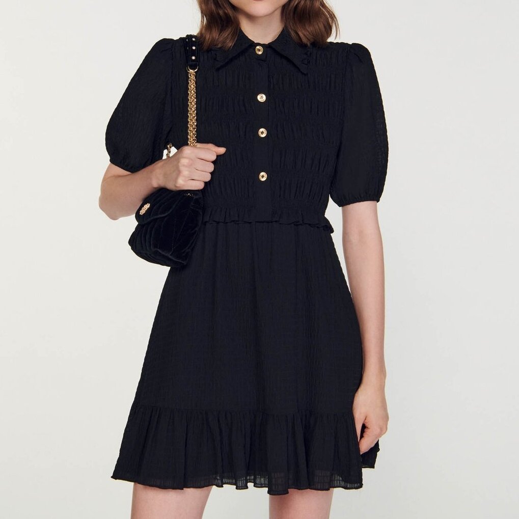 Short smocked dress Sandro second-hand photo 5