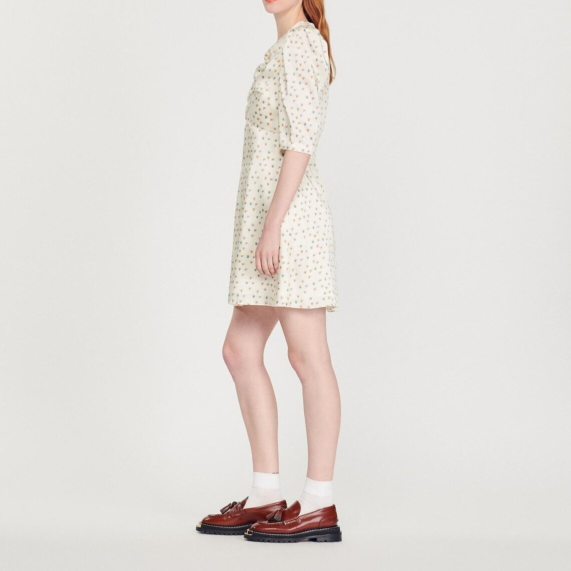 Short dress with Summer Flowers print Sandro second-hand photo 7
