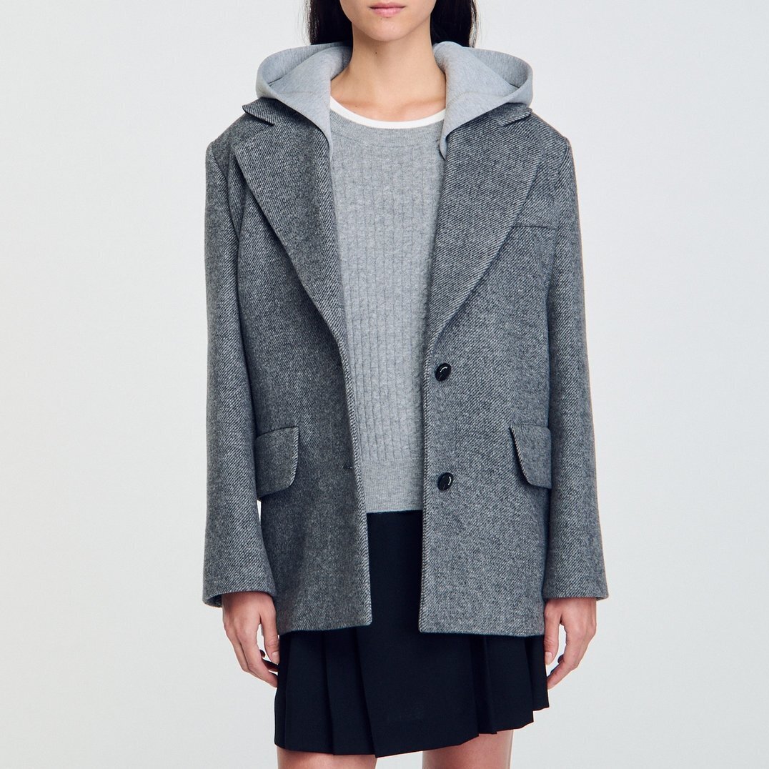 Manteau à capuche amovible Sandro seconde main photo 4