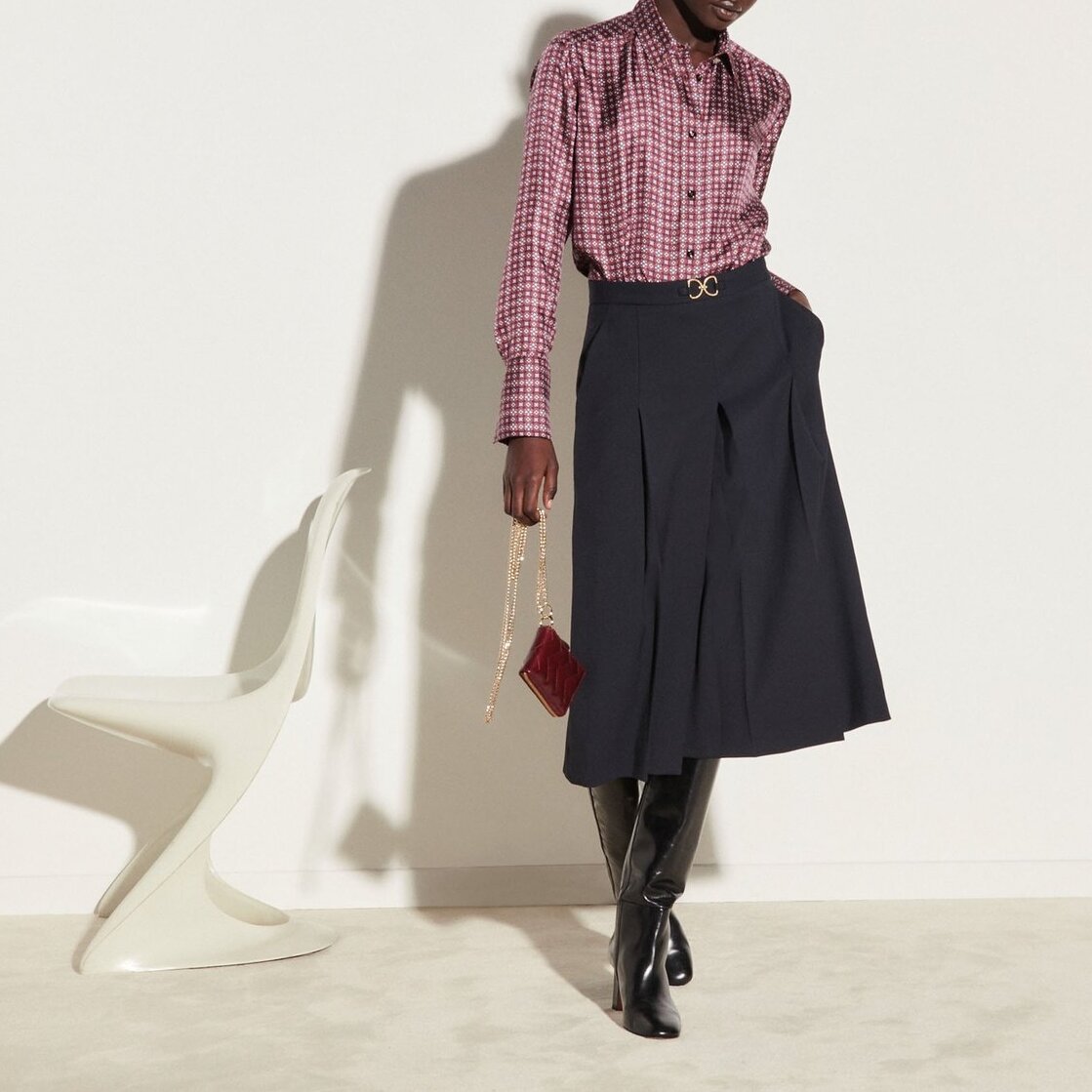 Chemise classique en twill de soie Sandro seconde main photo 1