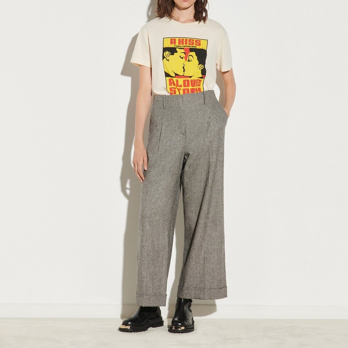 Pantalon large taille haute Sandro seconde main photo 4