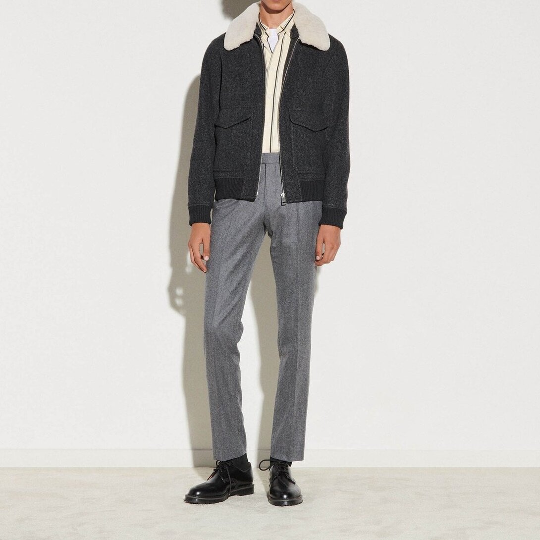 Fliegerblouson aus Wolltuch Sandro Second-Hand photo 4