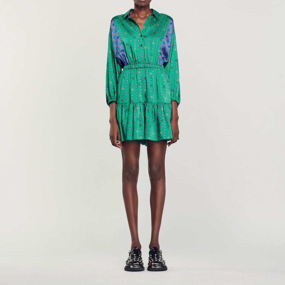 Hemdkleid mit Print Sandro Second-Hand photo 3