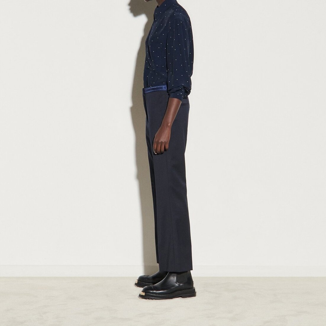 Straight-leg Trousers with braid trims Sandro second-hand photo 3